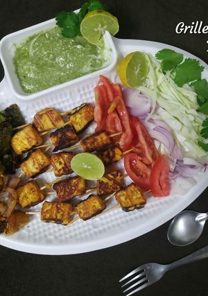 A picture of Grilled Paneer Tikka.