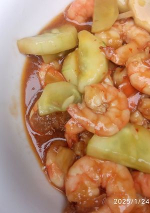 Foto resep Oseng Udang Mentimun Bumbu Simpel