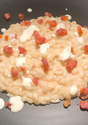 Foto di Risotto con panna e pancetta