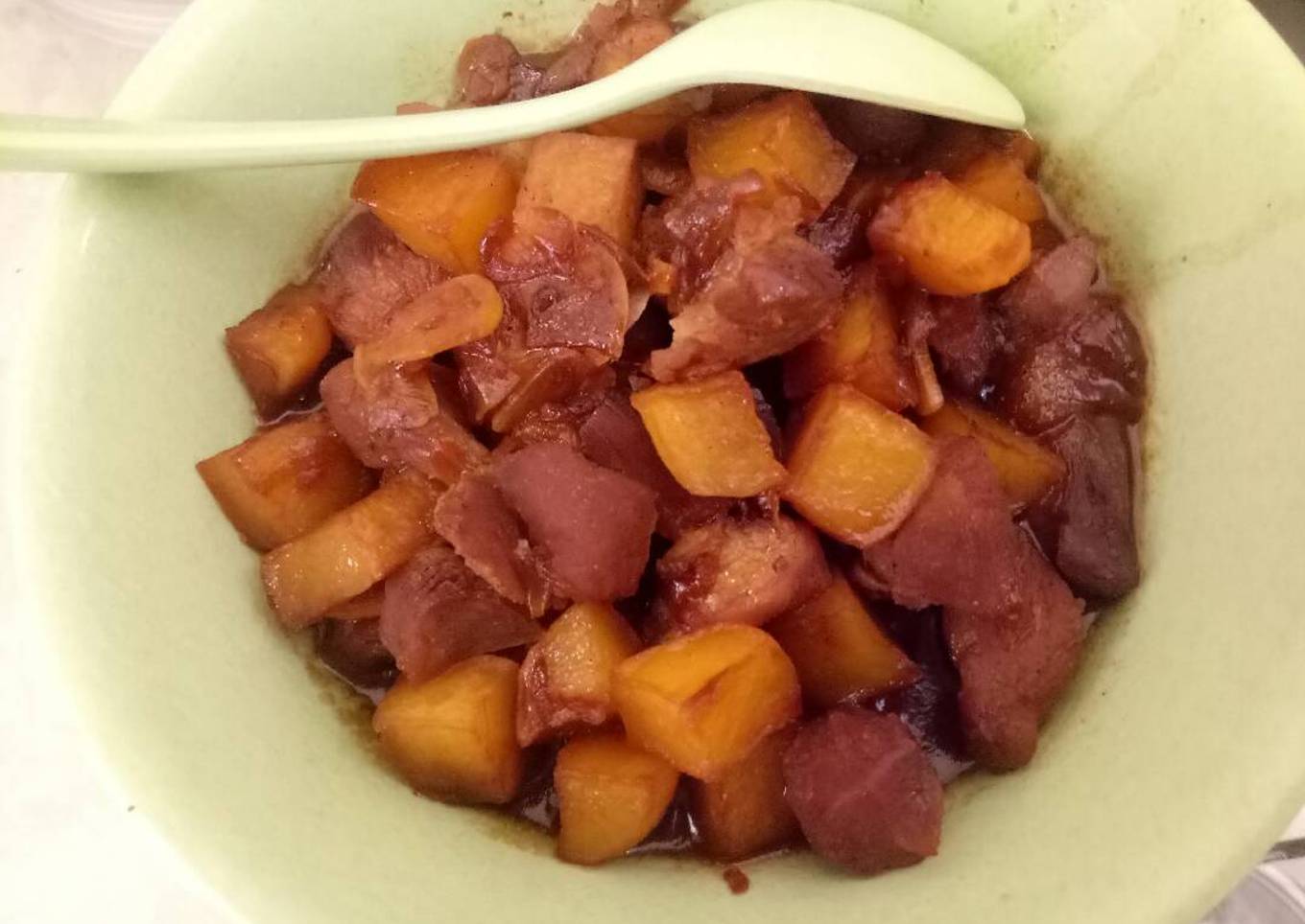 Babi kentang masak kecap simple