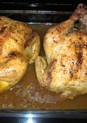 Una foto de Pollo asado a la pimienta de limón