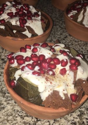 صورة لوصفة فتة ورق عنب