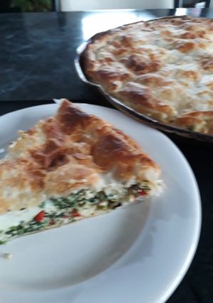 Una foto de Tarta de ricota y espinaca