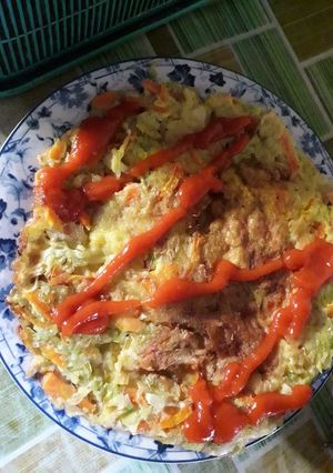Foto resep Telur dadar sayur