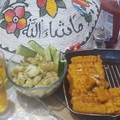 Shortcut fish and potato wedges ! A picture of Shortcut fish and potato wedges !.