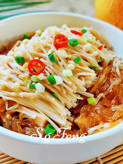 金菇粉絲煲(電鍋版) 的食譜成品照片