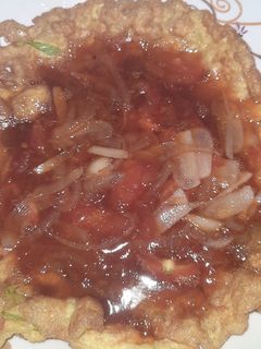 Foto resep Telur dadar Saos Asam Manis simple