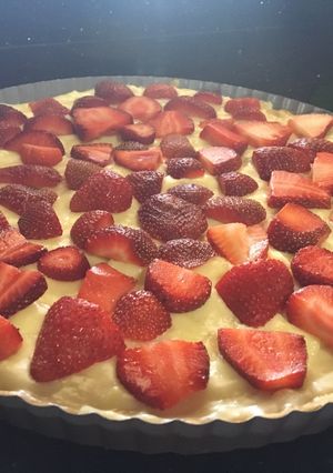 صورة لوصفة تارت بالكريمة والفريز (tarte aux fraises)