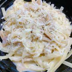 A picture of Spagheti Carbonara.