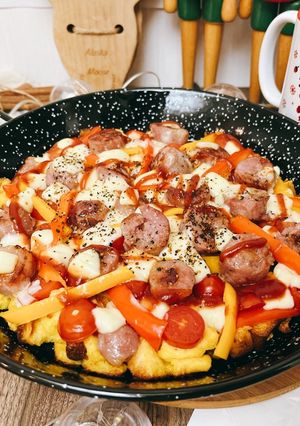 起司香腸吐司披薩 的食譜成品照片