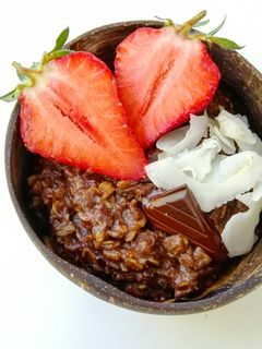 Une photo de Porridge au chocolat