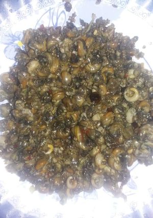 Hình của món Ốc Gạo Kho Sả Ớt.