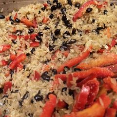 A picture of Cuban congri rice.