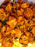 Camarones 🍤 con arroz achotado