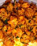 Camarones 🍤 con arroz achotado
