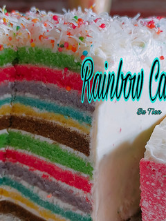 Foto resep Rainbow Cake Kukus Ny. Liem (4 telur)