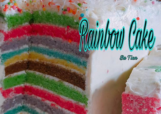 Rainbow Cake Kukus Ny. Liem (4 telur)