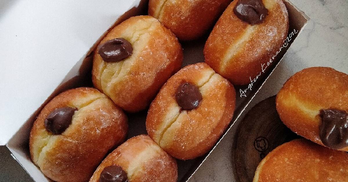 Resep Bomboloni filling Choco Pastry Cream (1x proofing) oleh Angken Keenan Cookpad