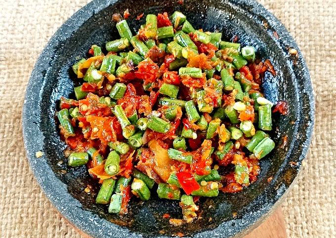 Resep Sambal Pecak Kacang Panjang Oleh Ibu Tina Cookpad