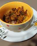 Punjabi bitter gourd rounds in tomato gravy