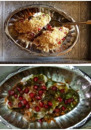 A picture of Curd Boat Chaat.