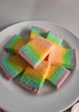 Foto resep Rainbow Steam Cake