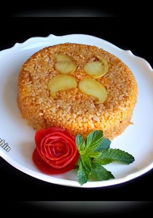عکسی از دستور دمی بلغور و سیب زمینی 🌸