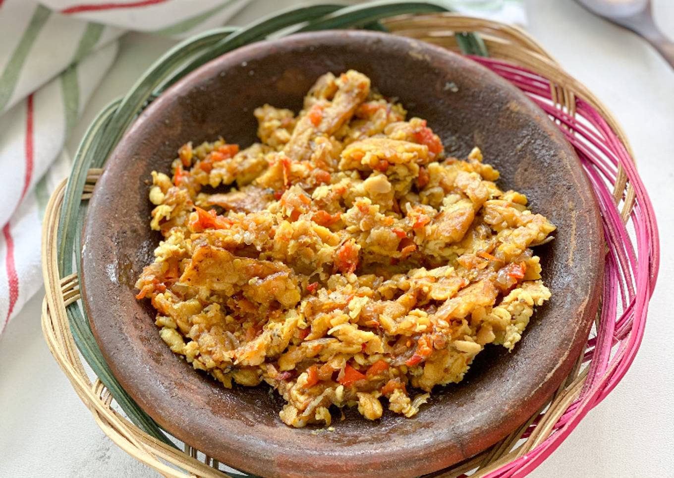 Orak arik tempe sambal bawang