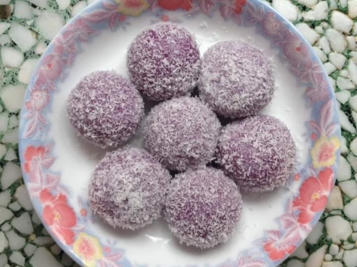 Resep Klepon ubi ungu Irit Anti Gagal