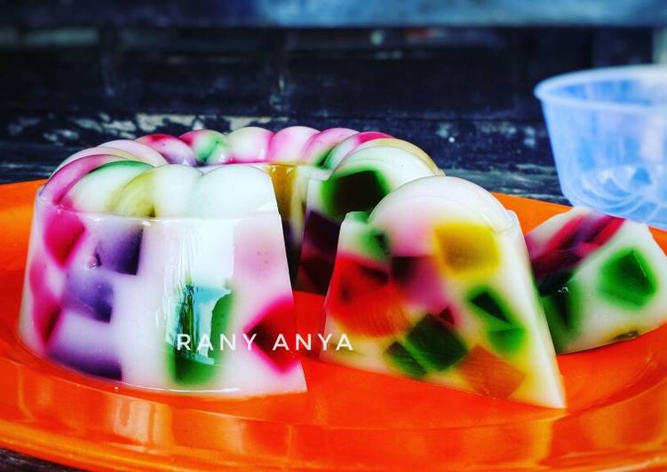 Cara Gampang Membuat Puding Susu Mozaik, Bisa Manjain Lidah