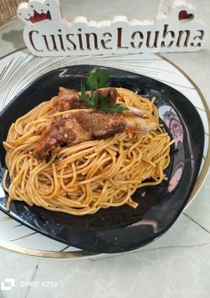 صورة لوصفة سباغيتي بصوص حمراء