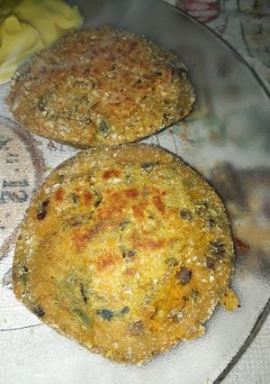 Una foto de Hamburguesas de calabaza, espinaca, zanahoria y lentejas