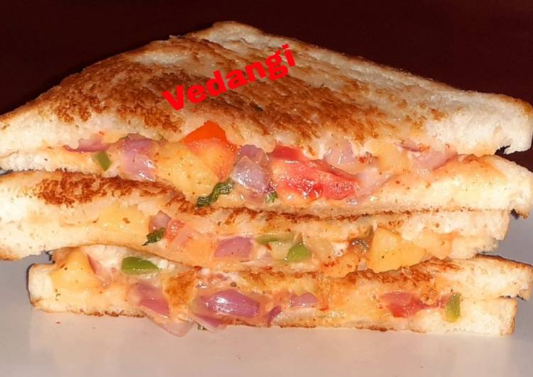 Recipe: Perfect Mix Veggie Toast Sandwich