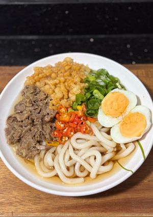 Foto resep Niku Udon Tetelan Homemade, halal (Marugame Style) 🌿🍜