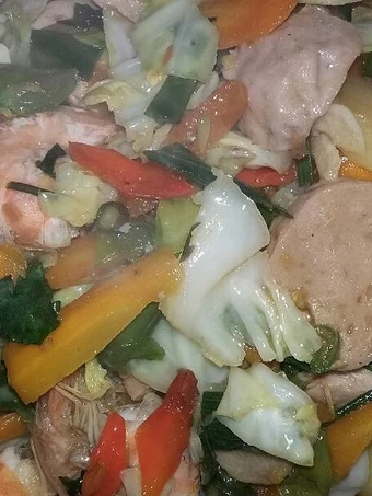 Langkah Gampang Membuat Resep Tumis sayur udang bakso yang  Bikin Ketagihan Anti Ribet, Mantap