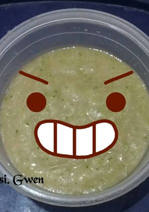 Foto resep Mpasi Gwen 6m+ bubur daging kentang brokoli