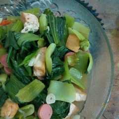 Cah pokcoy tahu sosis রেসিপির প্রধান ছবি