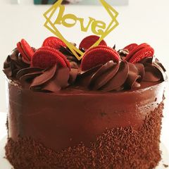 A picture of Chocolate Cake with Fudge Frosting.