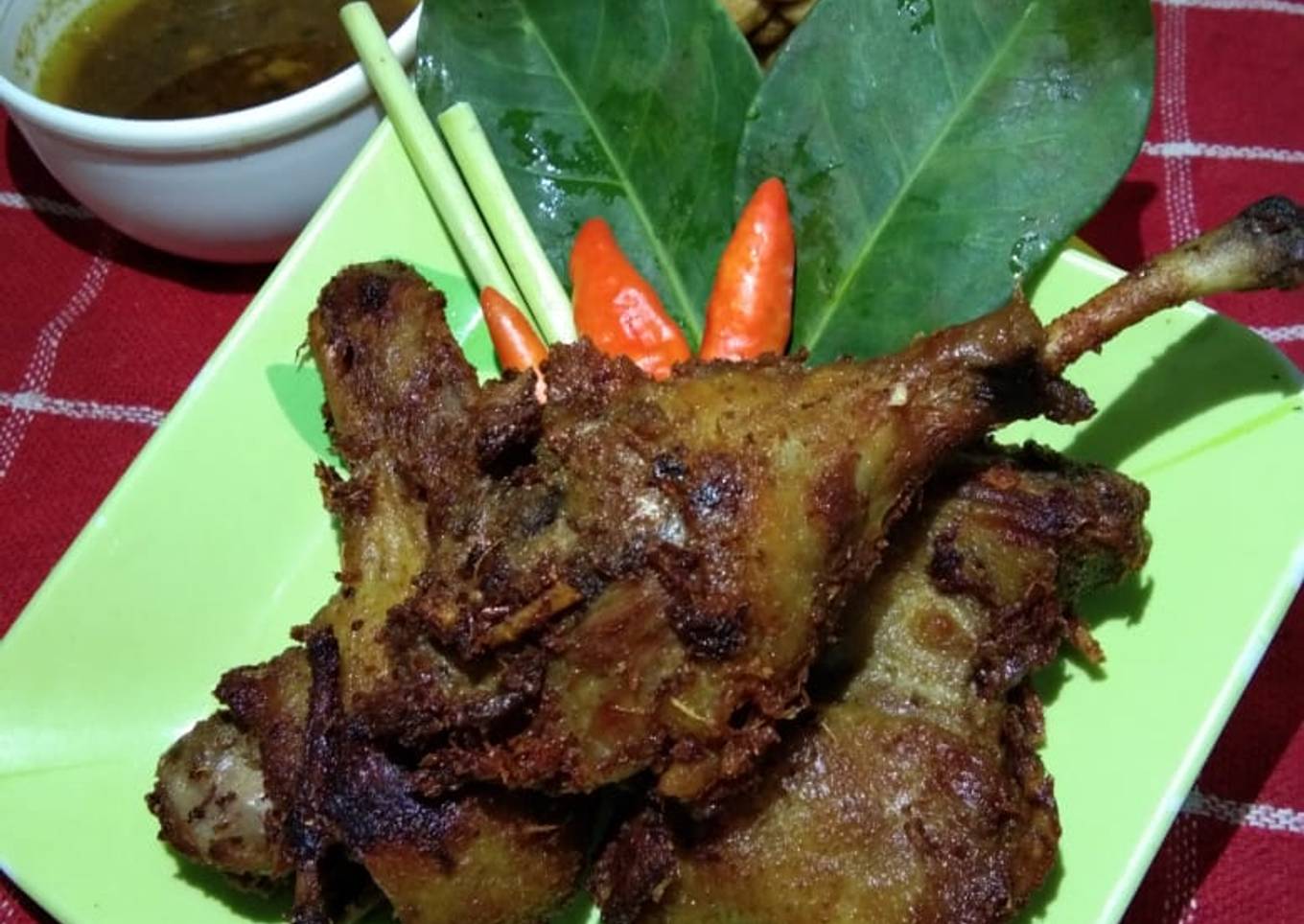 Bebek Ungkep Madura Sambel Hitam