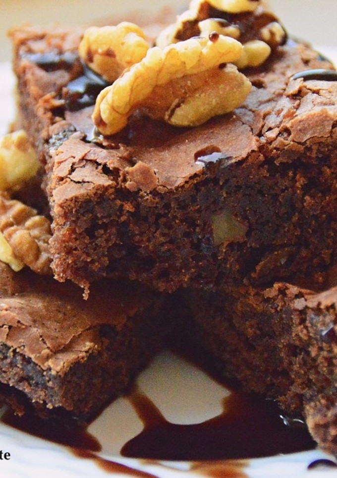 Una foto de Brownie con nueces