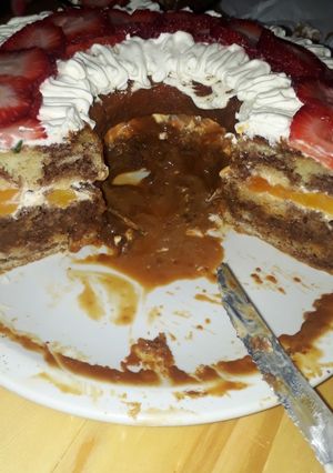 Una foto de Torta marmolada de cumpleaños