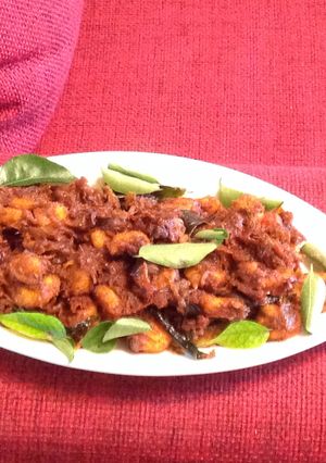 A picture of Kerala Prawns masala.