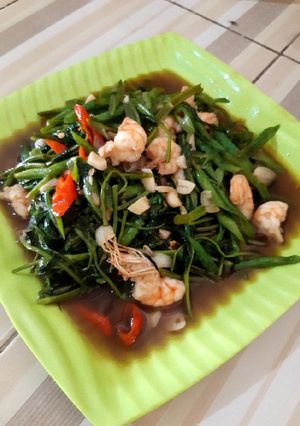 Foto resep 32. Tumis Kangkung Udang No MSG