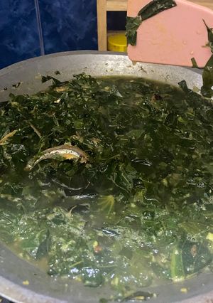 Foto resep Daun Singkong kuah Santan
