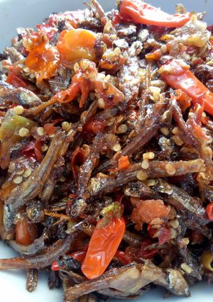 Foto resep Teri tawar sambal cabe rawit jahat