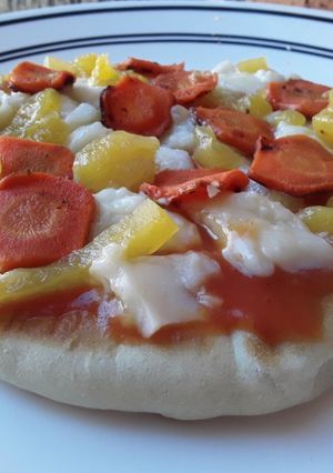 Una foto de Pizza en pan turco🍕