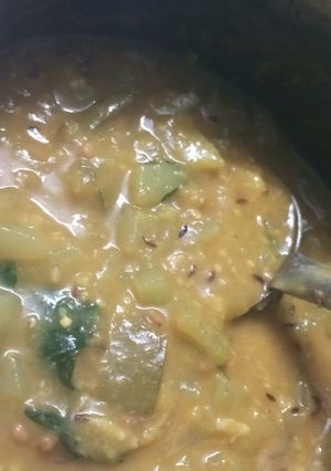 A picture of Chow-chow Puli kootu (Gravy).