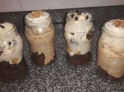 Una foto de cheesecake de durazno