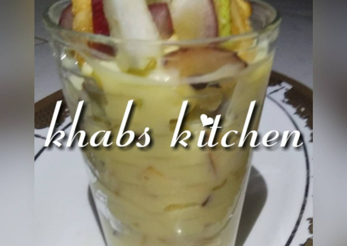 Creamy custard fruit salad