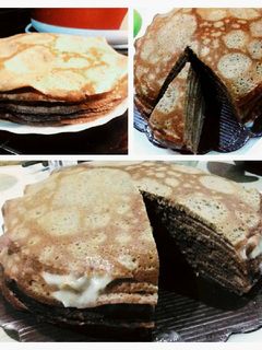 Foto resep Chocolate Mille Crepe Cake dengan Vla Instan